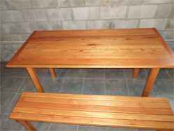 Mesa Para Quincho de Madera Tipo Tablero 1.60 Metros